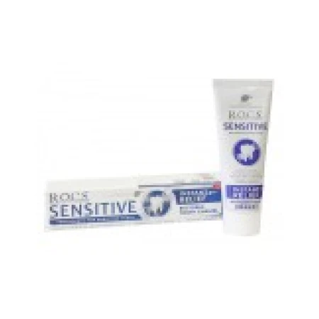 Pasta de Dinti, R.O.C.S., Instant Relief, fara Fluor, pentru Dinti Sensibili, tub 94 ml
