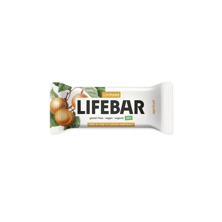 Lifebar baton cu caise, raw, bio, 40g, Lifefood