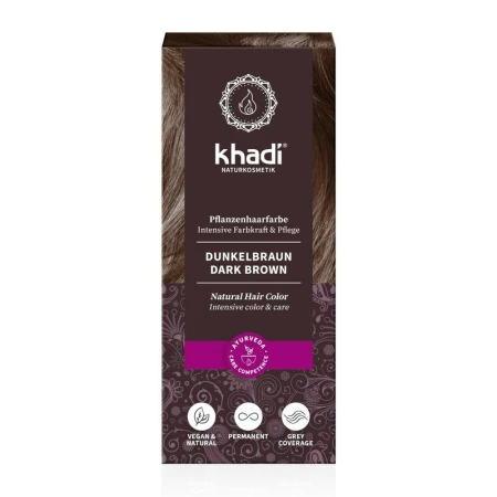 Vopsea de par naturala, SATEN INCHIS, 100gr, Khadi