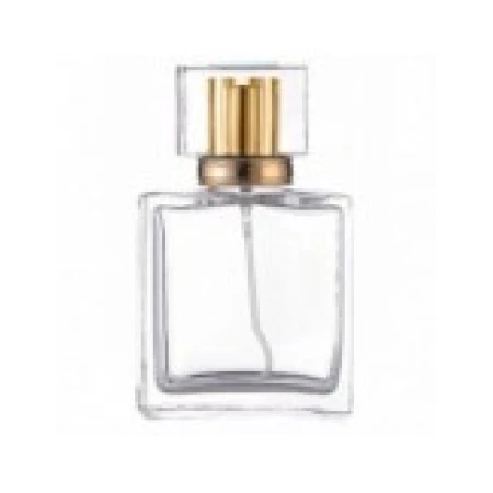Sticla Parfum, Zamo®, cu Pulverizator Infiletabil si Capac, Transparent cu Auriu, Capacitate 50ml