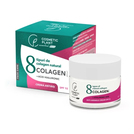 Crema antirid cu SPF 15 Colagen Plus, 50ml, Cosmetic Plant