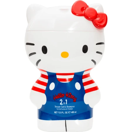 Gel de dus si sampon figurina 2D Hello Kitty, 400ml, Airval