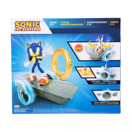 Vehicul cu telecomanda si roti luminoase Sonic Movie