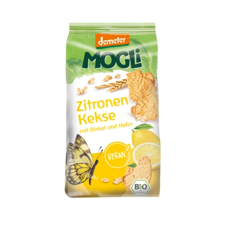 Biscuiti cu lamaie Bio, 125g, Mogli