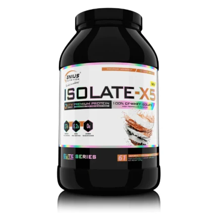 Pudra proteica cu aroma Wheysquick Chocolate Isolate-X5, 2000g, Genius Nutrition