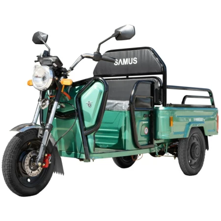 Samus Triciclu electric cargo Samus Ranger-25-1.1-72V32 Green, 1000W, Viteza Maxima 25 km/h, Acumulator 72 (6 x 12V)/ 32 aH, Tip baterie plumb acid, Autonomie 45-60 km,, Verde