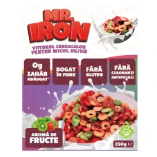 Cereale din ovaz fara zahar si fara gluten Fructe inghetate, 250g, Mr. Iron