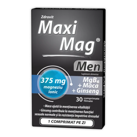 Supliment alimentar Maximag Men, 30 comprimate filmate, Zdrovit