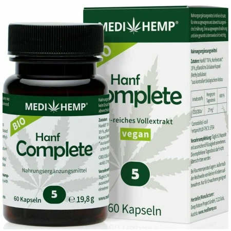 Hemp Complete Capsule cu CBD 5%, bio, 60 capsule Medihemp