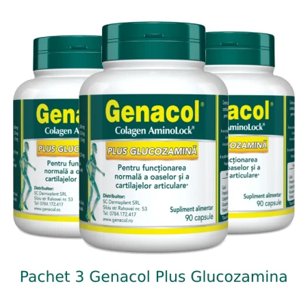 Pachet 3x Genacol Plus Glucozamina 90 capsule Darmaplant