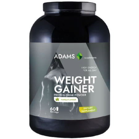 Weight Gainer cu aroma de vanilie, 3000g, Adams Vision