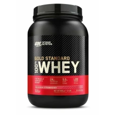 Proteine din zer Gold Standard 100% Whey Capsuni, 908g, Optimum Nutrition