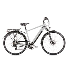 Bicicleta electrica de trekking/oras barbati Romet Wagant 2 RM Integrat Gri/Argintiu 2023