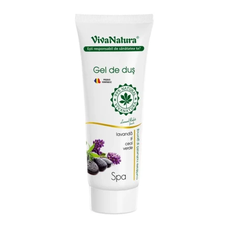 Gel de dus Spa cu lavanda si ceai verde, 250ml, VivaNatura