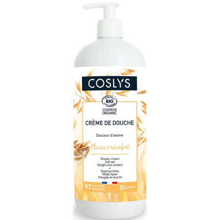 Crema de dus bio hidratanta cu pH neutru si extracte de ovaz, 1000ml, Coslys