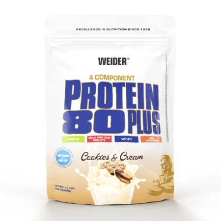 Pudra proteica cu aroma de Cookies & Cream Protein 80+, 500g, Weider