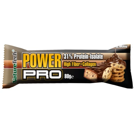 Baton energizant cu biscuiti si bucati de ciocolata Power Pro, 80g, Nature Tech