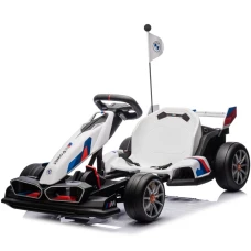 Kart electric pentru copii  BMW Motosport  putere 500W, sasiu ajustabil, Alb