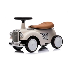 Masinuta premergator fara pedale, Kinderauto Retro Baby Car cu roti moi, alba