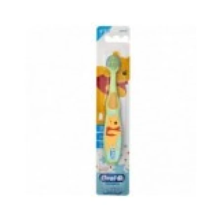 Periuta de Dinti Copii, Oral-B, Baby Disney, 0-3 ani, Extra-Soft, Personaj Pooh, Culoare Verde