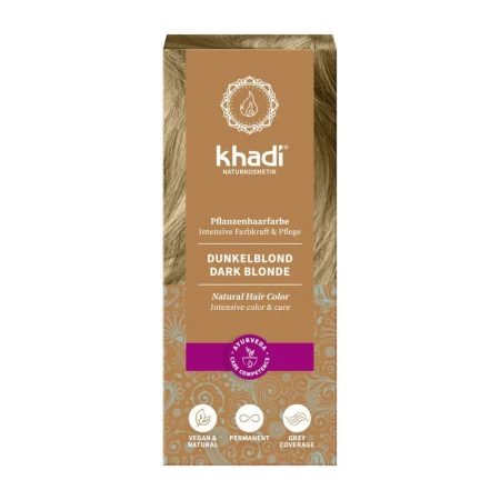 Vopsea de par naturala, BLOND INCHIS, 100gr, Khadi
