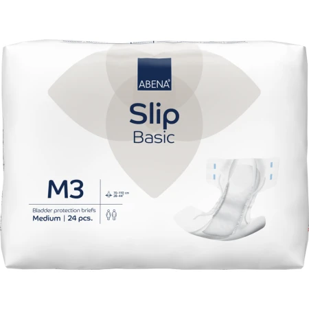 Scutece pentru adulti Slip Basic M3 cu absorbtie 2900ml, 24 bucati, Abena