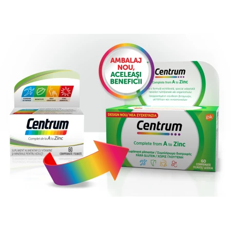 Centrum Complet de la A la Zinc, 60 comprimate, Haleon
