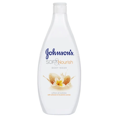 Gel de dus cu ulei de migdale si aroma de iasomie Soft & Nourish, 750ml, Johnson&Johson