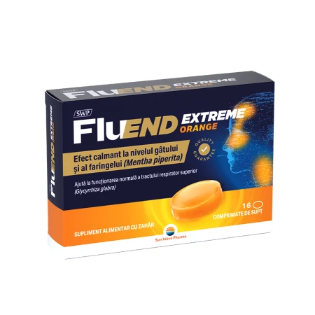 Fluend Extreme cu aroma de portocala, 16 comprimate, Sun Wave Pharma