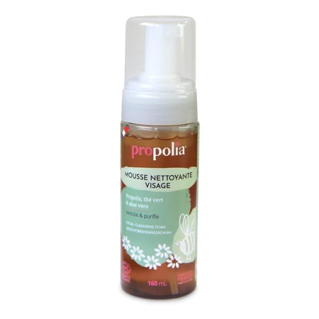 Spuma de curatare faciala cu propolis, ceai verde si aloe vera ecologica 160ml Propolia