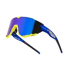 Ochelari Force Creed, lentila revo albastra, albastru/fluo