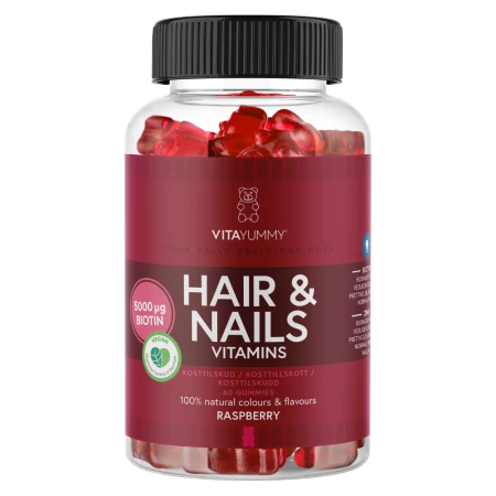 Multivitamine pentru unghii si par, 60 jeluri, Vitayummy