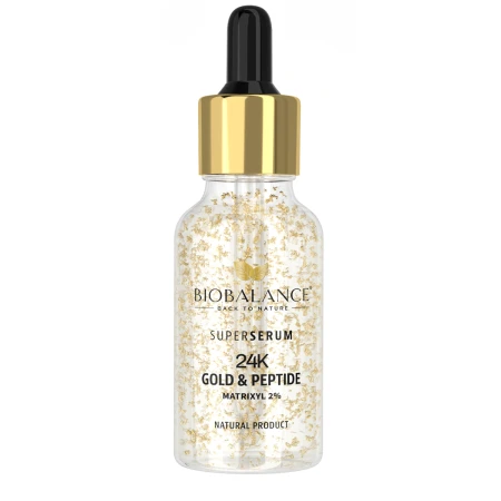 Ser de fata 24K Gold & Peptide Matrixyl 2% Super Serum, 30ml, Bio Balance