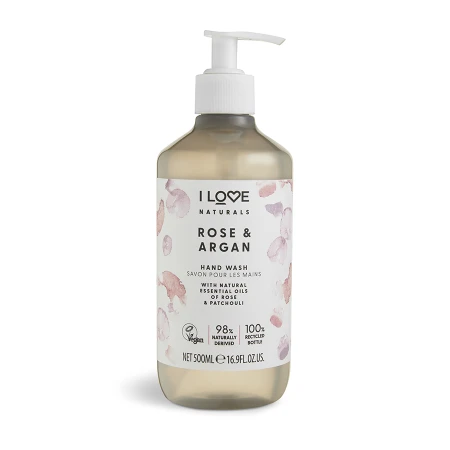 Sapun lichid Rose Argan Naturals, 500ml, I Love Cosmetics