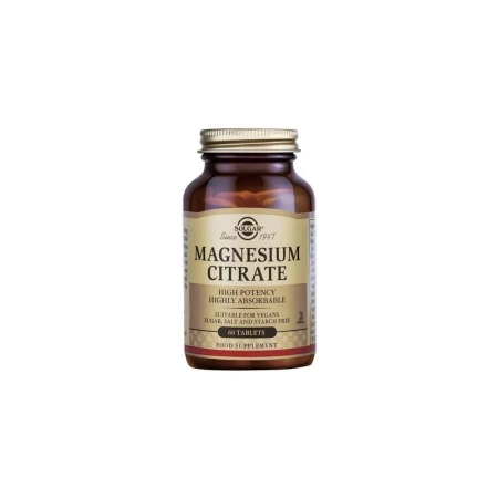 Magnesium Citrate (Citrat de magneziu) 200mg 60tb SOLGAR