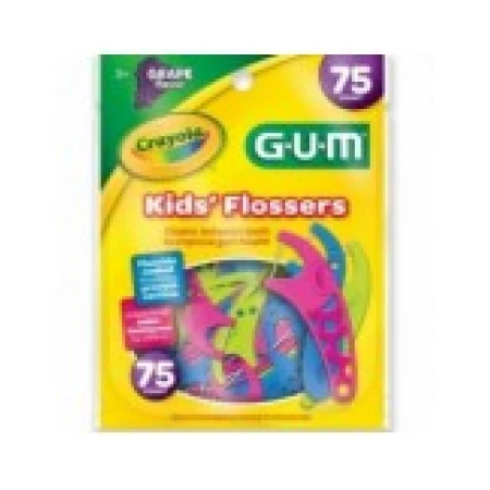Set Ata Dentara pentru Copii, Gum, Crayola Twistables, Tip Scobitoare, Curatare Delicata, Foarte Rezistenta, Aroma Fructe, 75buc