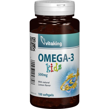 Omega 3 natural pentru copii, 100 capsule gelatinoase, Vitaking