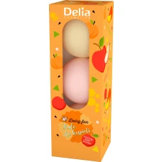 Bombe baie Lapte&Caramel&Piersica Dairy fun, 3x100g, Delia Cosmetics