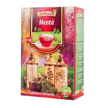 Ceai menta frunze, 50grame, AdNatura