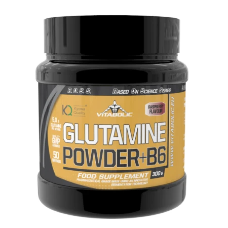 Glutamine Powder + B6 Rasberry, 300g, Vitabolic