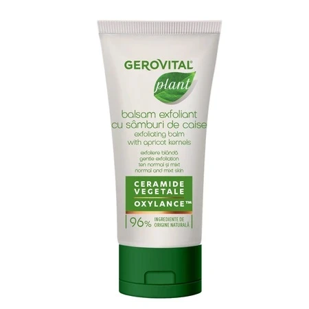 Balsam exfoliant cu samburi de caise pentru ten normal-mixt Plant, 100ml, Gerovital