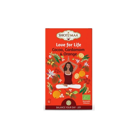 Ceai Shotimaa Balance Your Day - Love for Life - cacao, cardamom si portocala bio 16dz