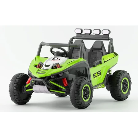 UTV electric pentru copii, Kinderauto Arrow Dune-Buggy, 220W, 12V, roti EVA, premium, 2 locuri, verde