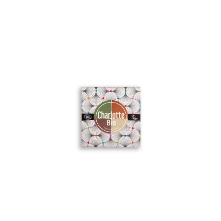 Fard bio pentru pleoape paleta in 4 culori cu Acid Hialuronic si Castravete Vegetal, 5.6g, Charlotte Bio