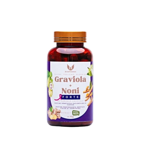 Graviola si Noni Forte 1100 mg, 60 capsule, BluePhoenix