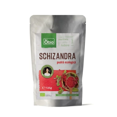 Schizandra pulbere bio, 125g, Obio