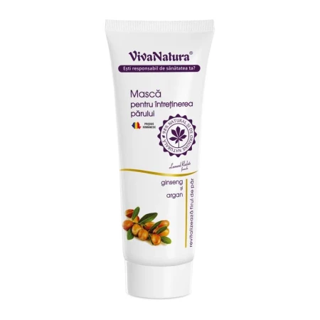 Masca de par cu ginseng si argan, 250ml, VivaNatura