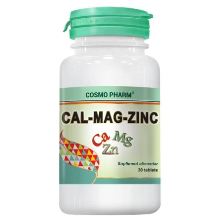 Calciu magneziu zinc, 30capsule, CosmoPharm