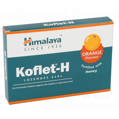 Koflet-H cu aroma de portocale, 12 pastile, Himalaya