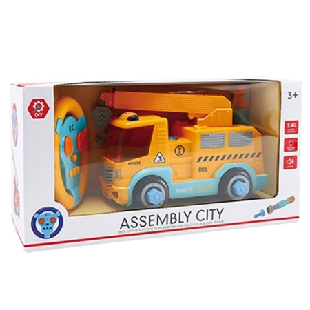 Camion macara cu telecomanda de asamblat Ocie Assembly City
